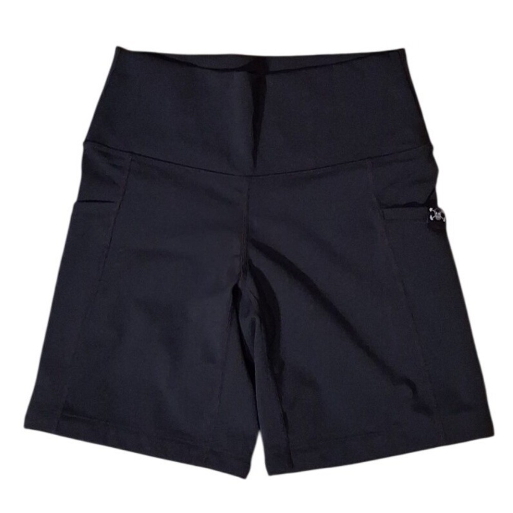 CVG Constantly Varied Gear Black High Waisted Biker Shorts XS Pockets Logo‎ Gym